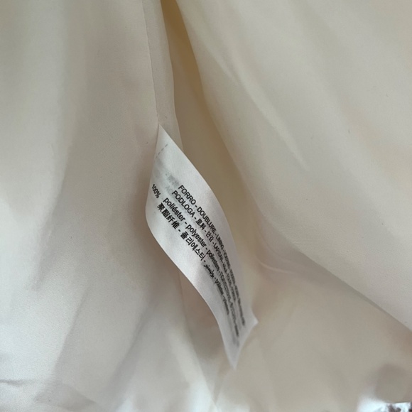 Zara white fur jacket lined M - Picture 6 of 9